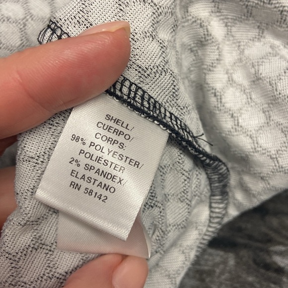 London Style Geometric Print Sheath Dress Size 16 Black White Neck Tie Detail - Picture 13 of 13